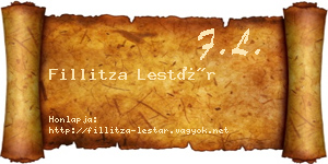 Fillitza Lestár névjegykártya
